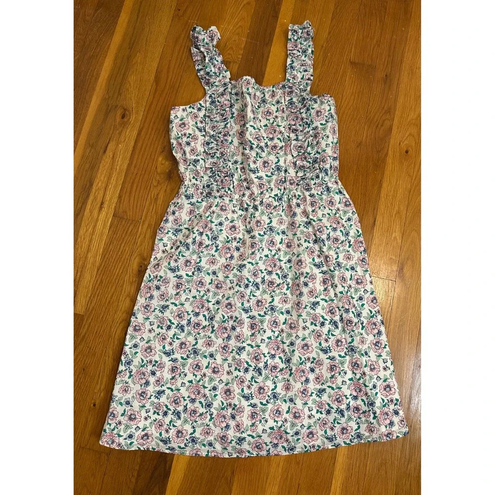 Crewcuts Girls NWT Floral Ruffle Dress Pink Blue Green CG274 Size 14 NWT